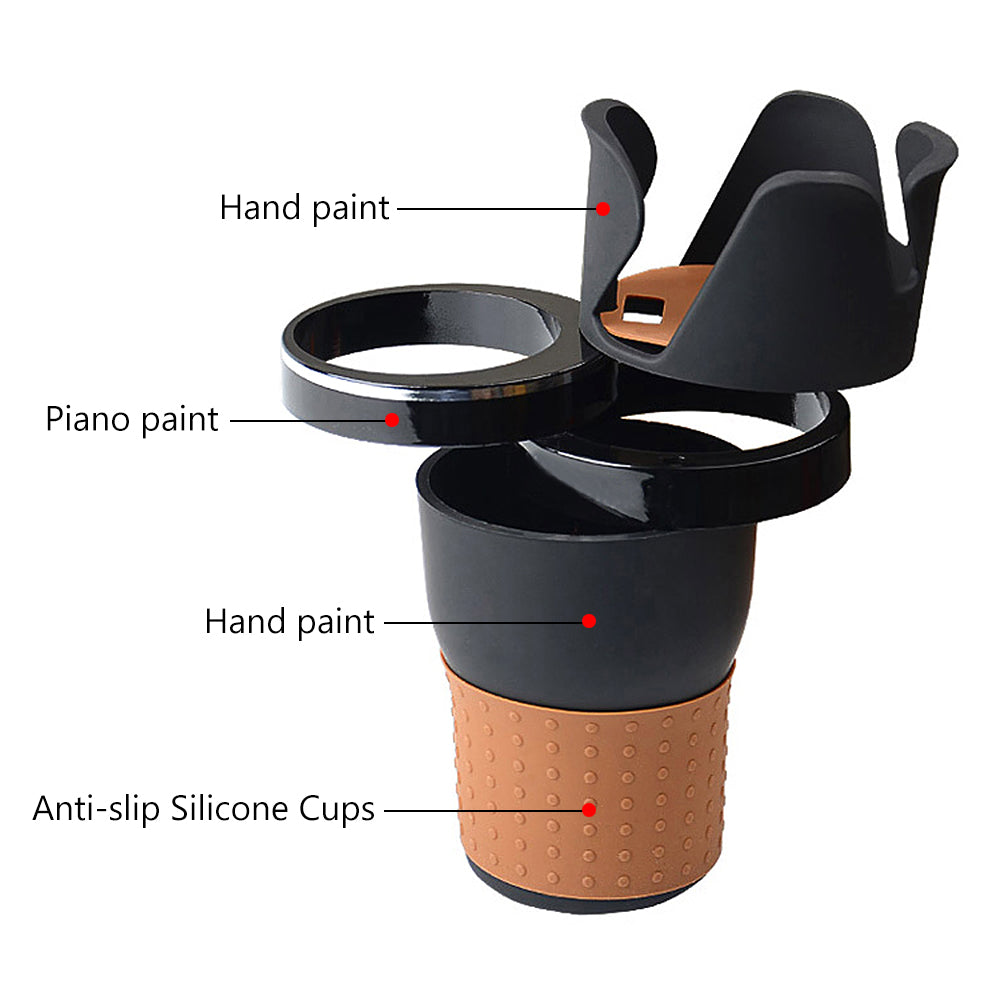 Universal Rotating Car Cup Holder — Compact ABS Bottle & Drink Holder