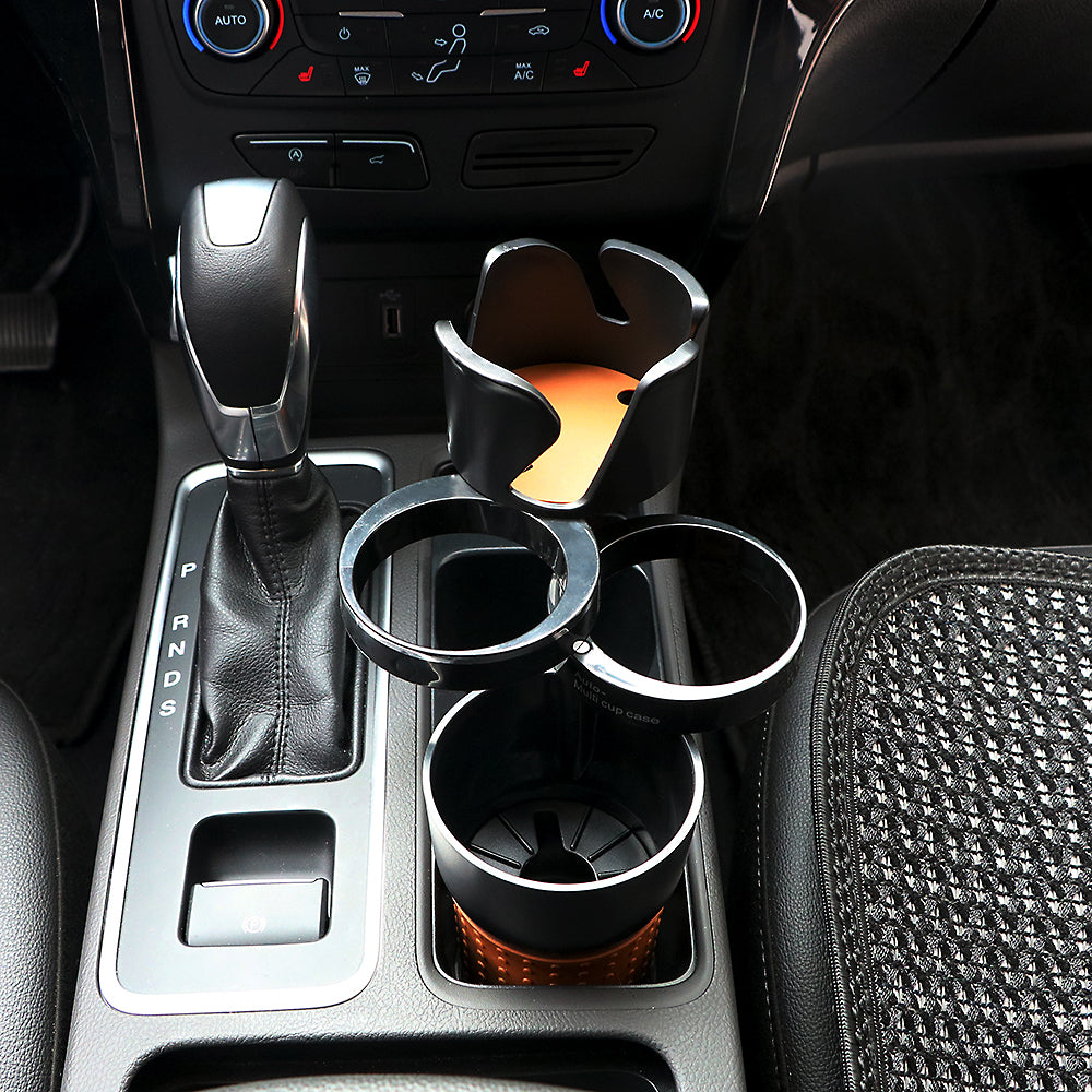 Universal Rotating Car Cup Holder — Compact ABS Bottle & Drink Holder