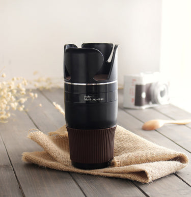 Universal Rotating Car Cup Holder — Compact ABS Bottle & Drink Holder