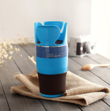 Universal Rotating Car Cup Holder — Compact ABS Bottle & Drink Holder