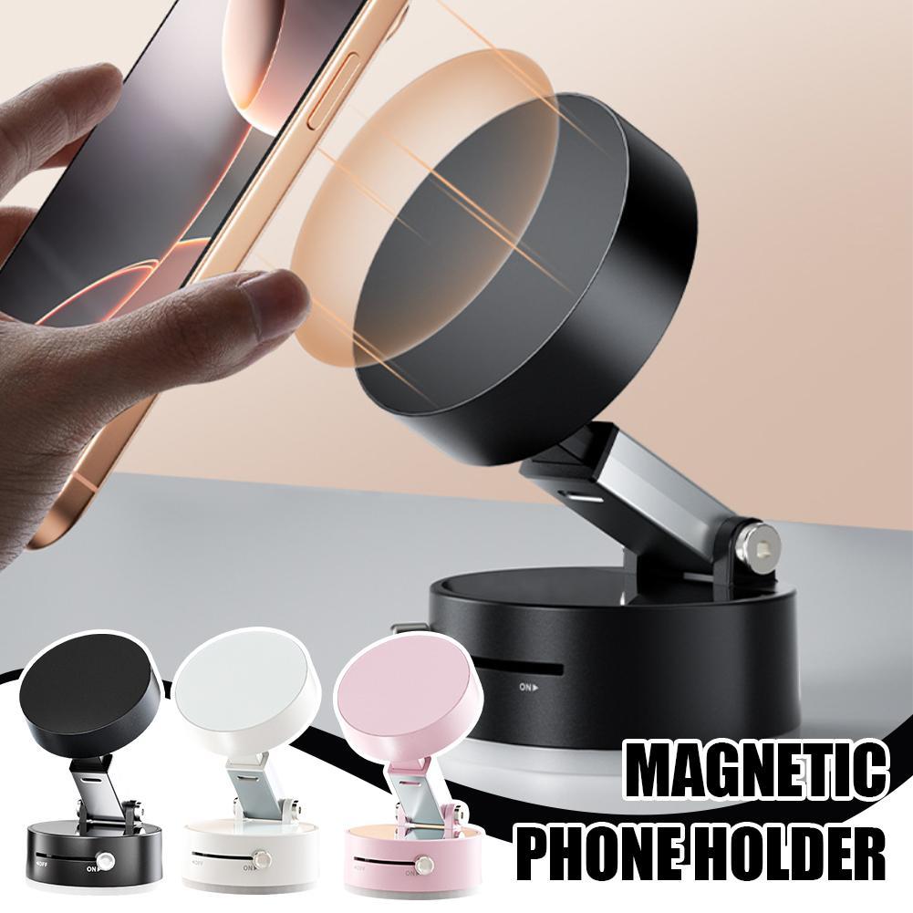Foldable Magnetic Vacuum Car Phone Holder