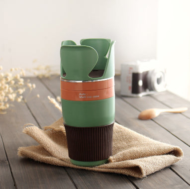 Universal Rotating Car Cup Holder — Compact ABS Bottle & Drink Holder